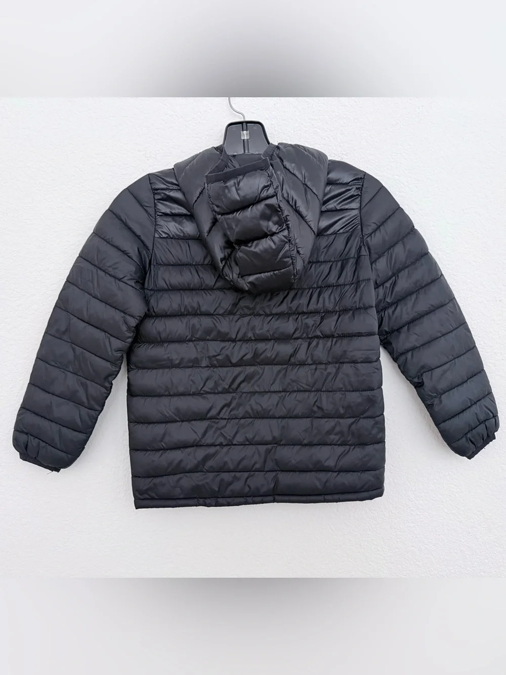 GAP Men's Black Quilted Hooded Puffer